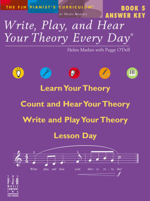 Write, Play, and Hear Your Theory Every Day, Answer Key, Book 5 - Marlais/O\'Dell - Book