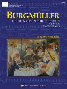 Kjos Music - Eighteen Characteristic Studies, Opus 109 - Burgmuller - Late Intermediate/Early Advanced Piano