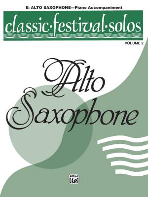 Belwin - Classic Festival Solos (E-Flat Alto Saxophone), Volume 2 Piano Acc.