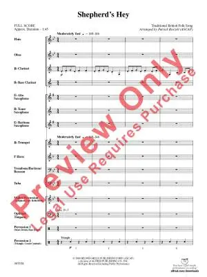Shepherd\'s Hey - Roszell - Concert Band - Gr. 1