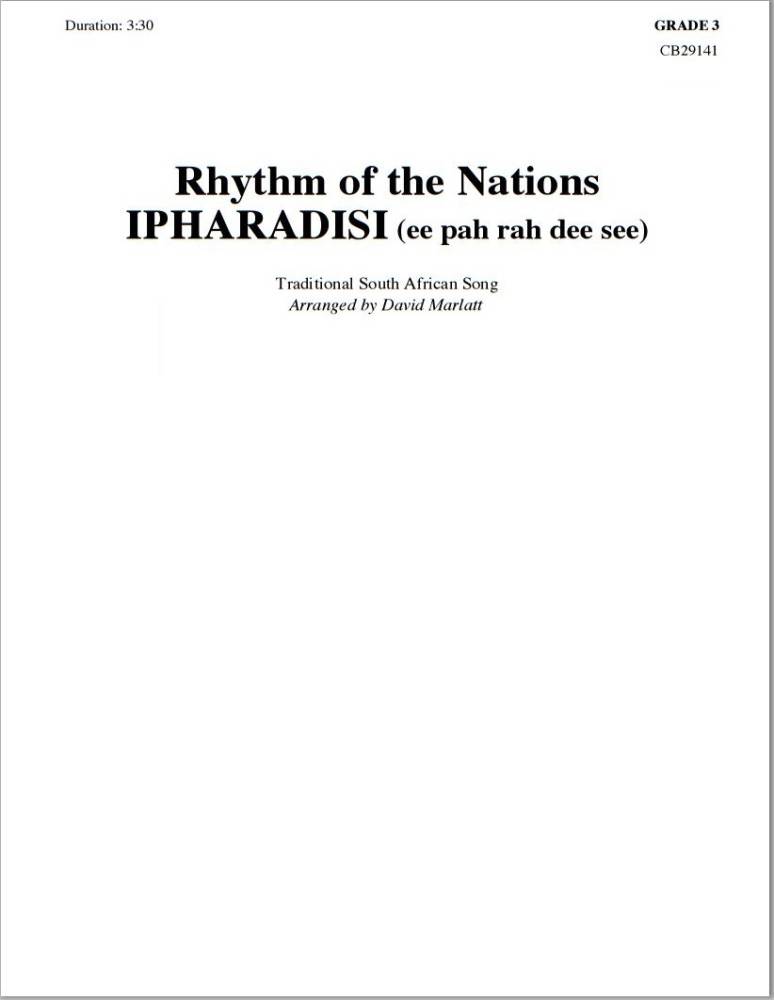 Rhythm of the Nations - IPHARADISI (ee pah rah dee see) - Marlatt - Concert Band/SATB Choir - Gr. 3
