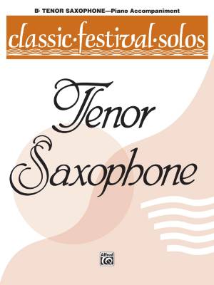 Belwin - Classic Festival Solos (B-Flat Tenor Saxophone), Volume 1 Piano Acc.