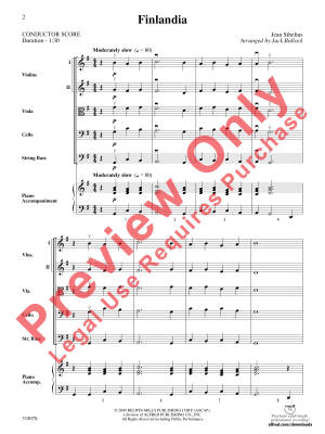 Finlandia - Sibelius/Bullock - String Orchestra - Gr. 1