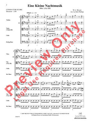 Eine Kleine Nachtmusik - Mozart/Phillips - String Orchestra - Gr. 2.5