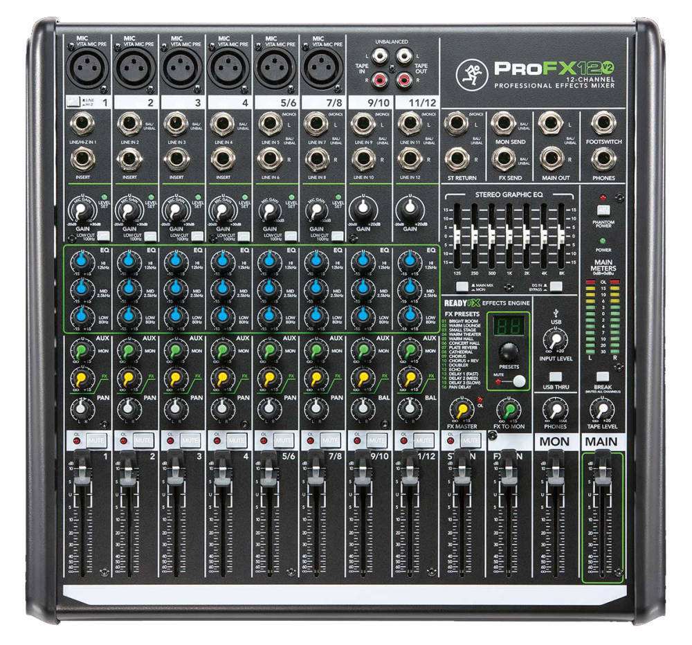 ProFX12v2 12-Channel Professional Effects Mixer with USB