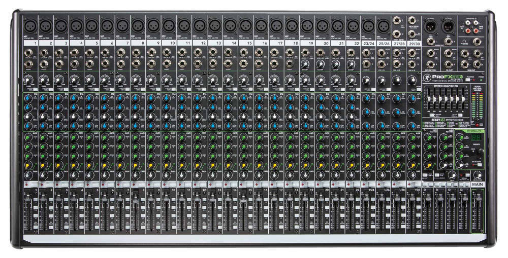 30-Channel 4 Bus Professional Effects Mixer with USB
