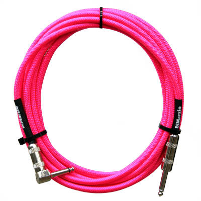 18\' Neon Pink Instrument Cable - Right-Straight