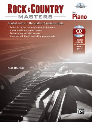 Alfred Publishing - Rock & Country Masters for Piano - Baerman - Book/CD