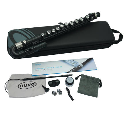Curved jFlute with Case and Accessories - Black/Steel