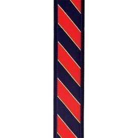 2\'\' Guitar Strap, Tie Stripes - Blue & Red