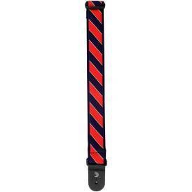 2\'\' Guitar Strap, Tie Stripes - Blue & Red