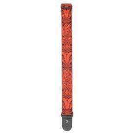 2\'\' Guitar Strap, Tiki Mask - Red