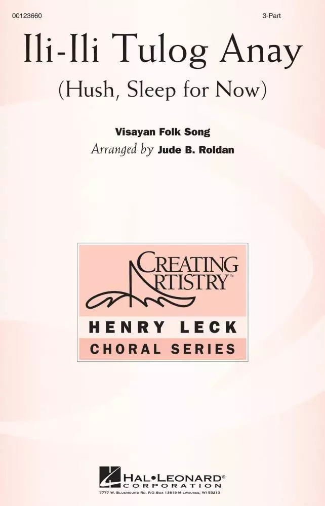 Ili-ili Tulog Anay - Roldan - 3 Part Treble