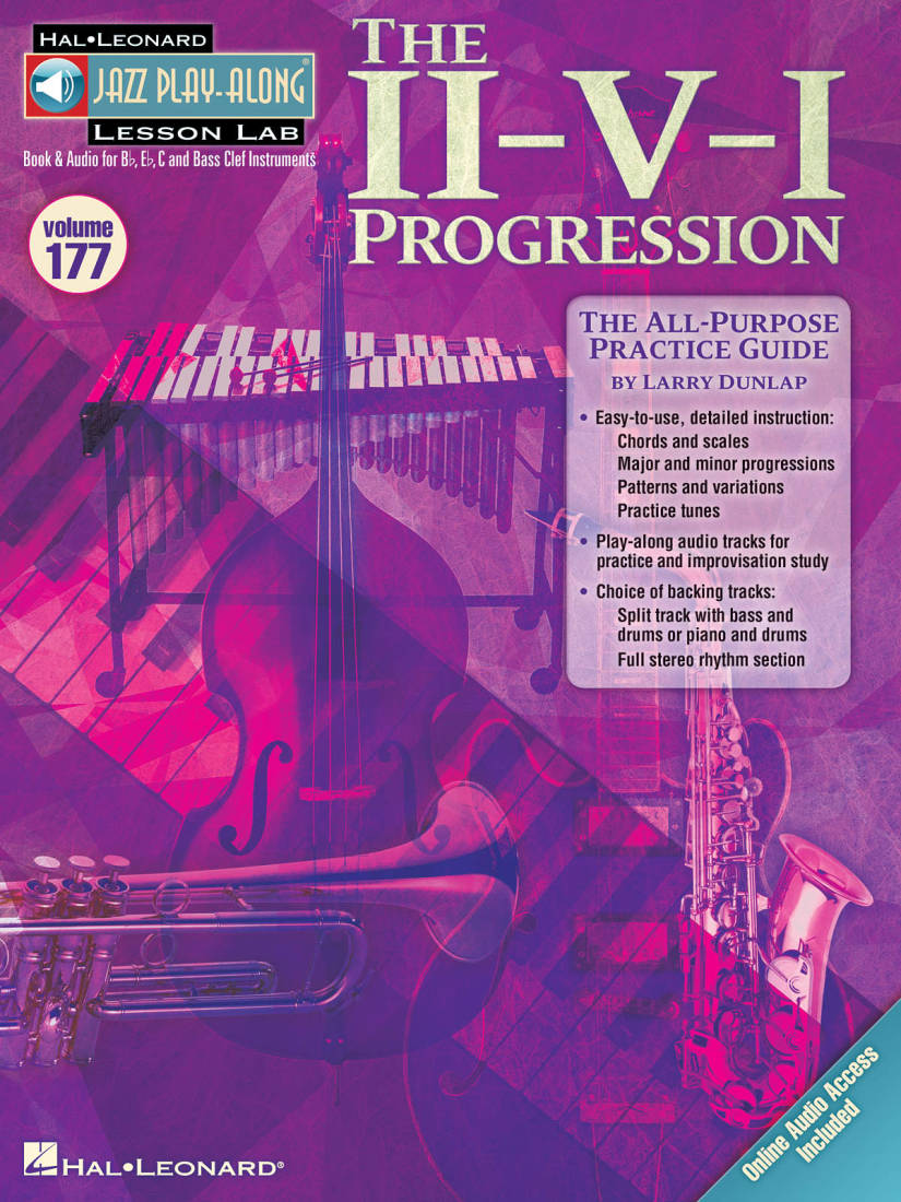 The II-V-I Progression: Jazz Play-Along Lesson Lab (Volume 177) - Book/Audio Online