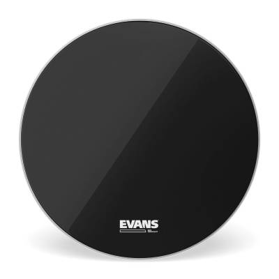 Evans - EQ3 16 Black Reso Bass Drum Head w/o Port