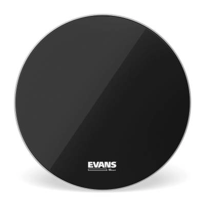 Evans - EQ3 16 Black Reso Bass Drum Head w/o Port