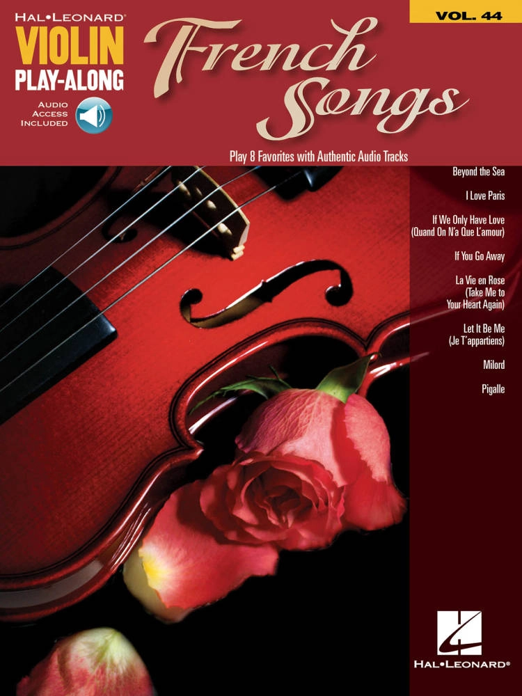 French Songs: Violin Play-Along Volume 44 - Livre/Audio en ligne