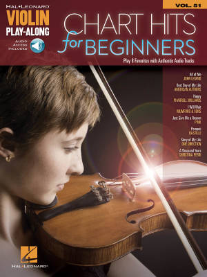Hal Leonard - Chart Hits for Beginners: Violin Play-Along Volume 51 - Book/Audio On-line