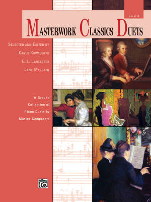 Alfred Publishing - Masterwork Classics Duets, Level 8 - Late Intermediate/Early Advanced Piano (1 Piano, 4 Hands) - Book