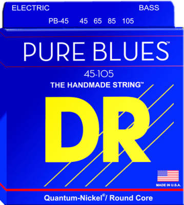 DR Strings - Pure Blues Quantum Nickel/Round Core Electric Bass Strings
