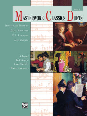 Alfred Publishing - Masterwork Classics Duets, Level 4 - Piano intermdiaire prcoce/intermdiaire (1 piano, 4 mains) - Livre