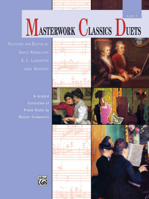Alfred Publishing - Masterwork Classics Duets, Level 3 - Late Elementary/Early Intermediate Piano (1 Piano, 4 Hands) - Book