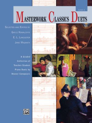 Alfred Publishing - Masterwork Classics Duets, Level 1 - Elementary Piano (1 Piano, 4 Hands) - Book