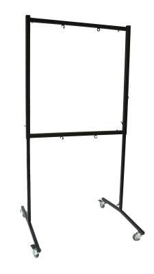 Square Set Gong Stand with Rollers for Two  24\'\' to 26\'\' Gongs