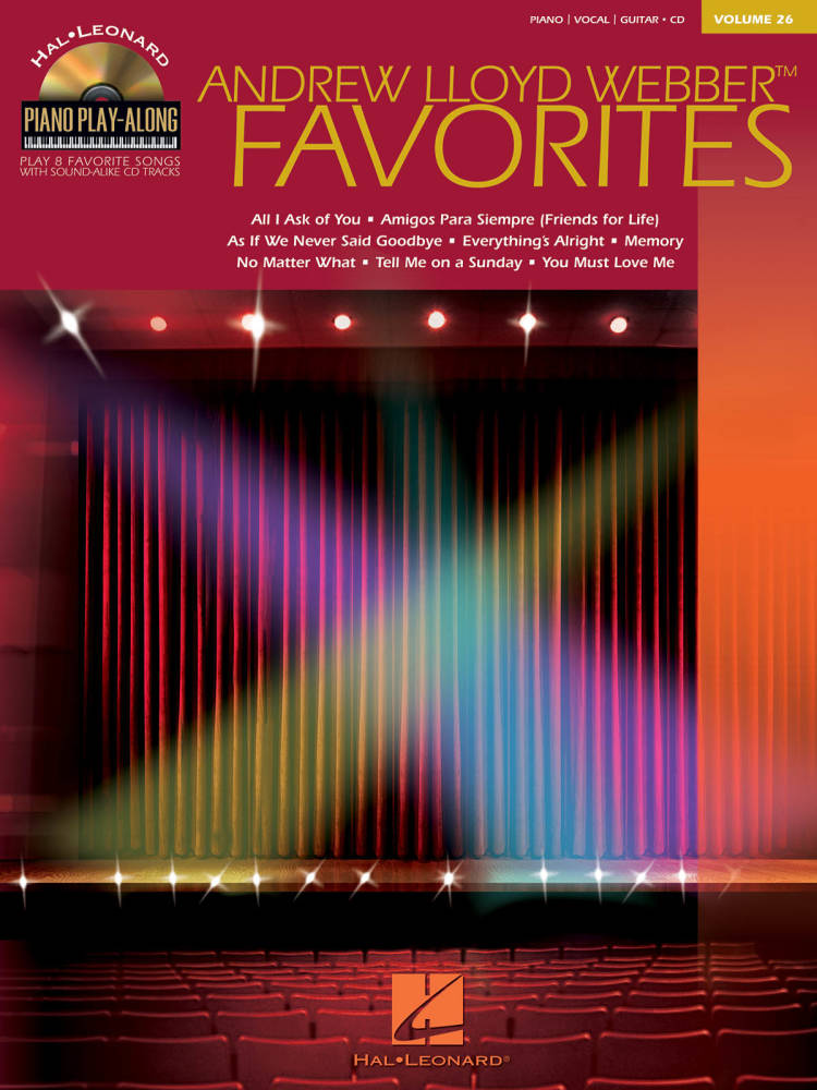 Andrew Lloyd Webber Favorites: Piano Play-Along Volume 26 - Piano/Vocal/Guitar - Book/CD