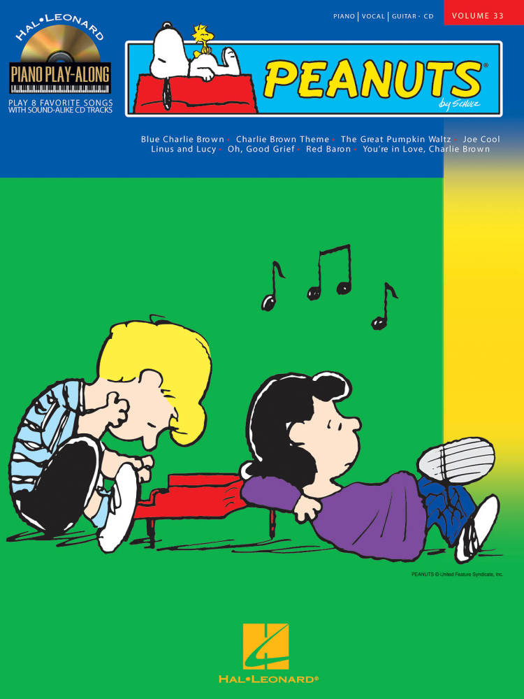 Peanuts: Piano Play-Along Volume 33 - Piano/Vocal/Guitar - Book/CD