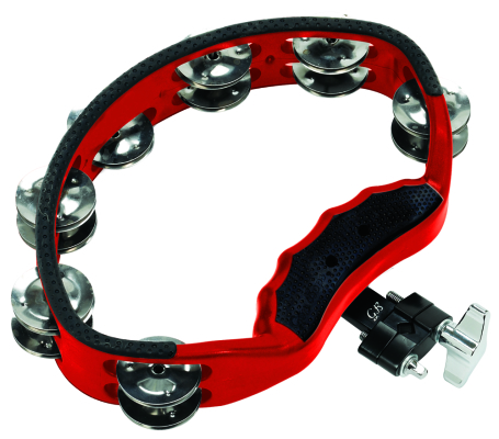 Gon Bops - Red Tambourine with Quick-Release Mount