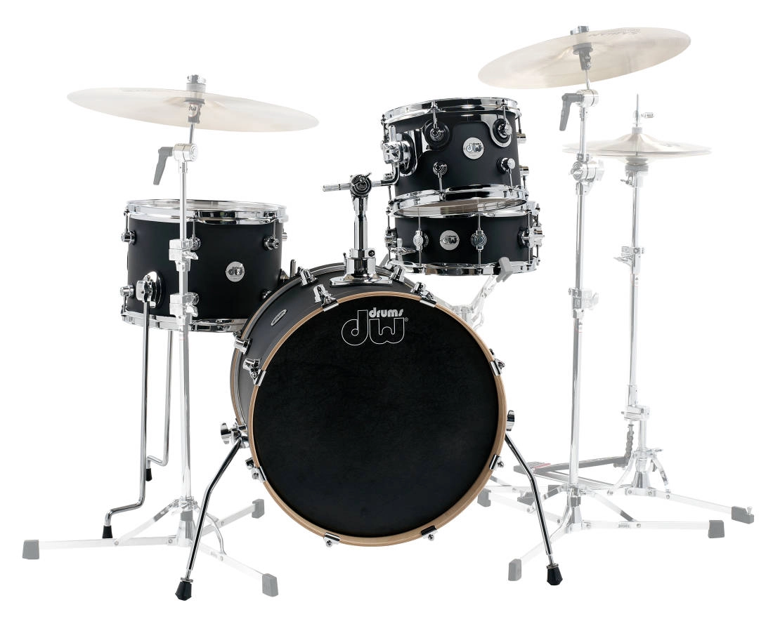 Design Series Mini-Pro 4-Piece Shell Pack (18,10,13,SD) - Black Satin