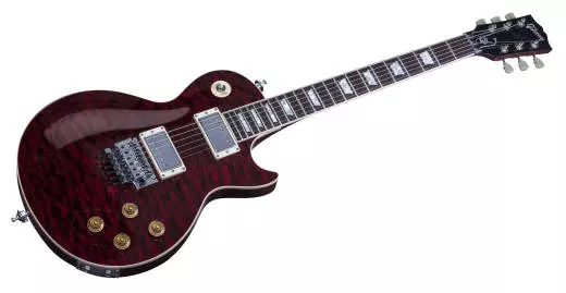 Alex Lifeson \'\'R40 Tour\'\' Quilt-Top Les Paul Axcess - Ruby Red