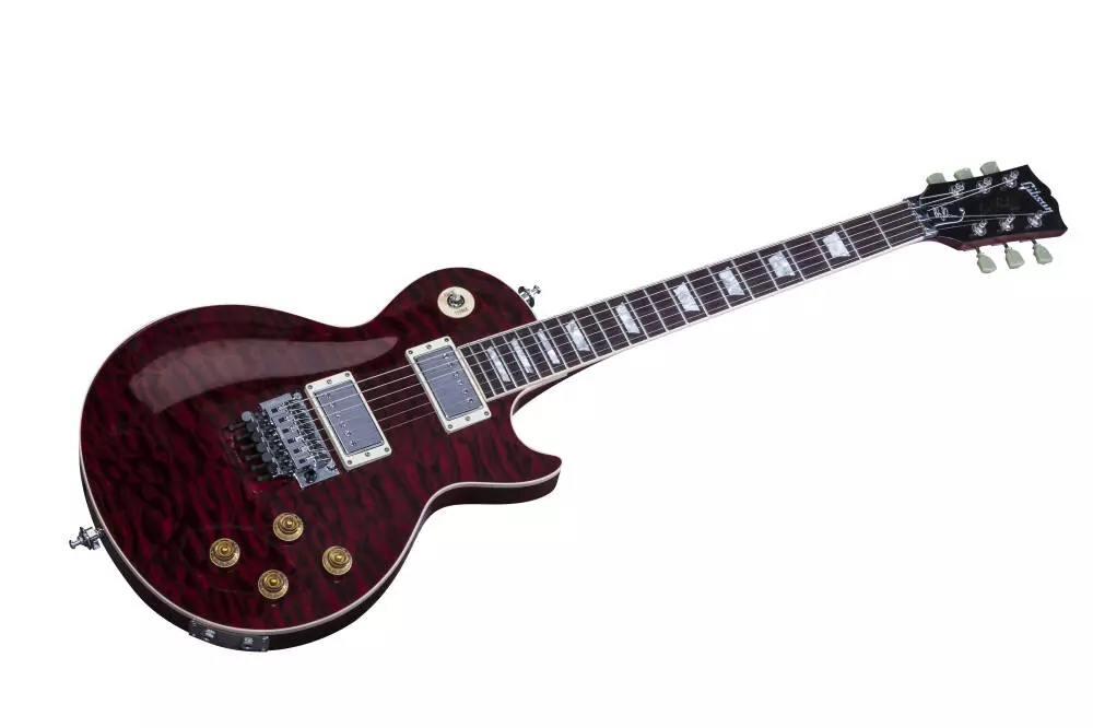 Alex Lifeson SIGNED \'\'R40 Tour\'\' Quilt-Top Les Paul Axcess