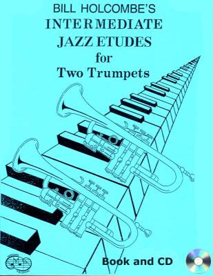 12 Intermediate Jazz Etudes for Two Trumpets - Holcombe - Book/CD