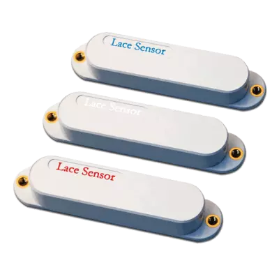 Blue-Silver-Red 3-Pack S/S/S Pickup Set -White
