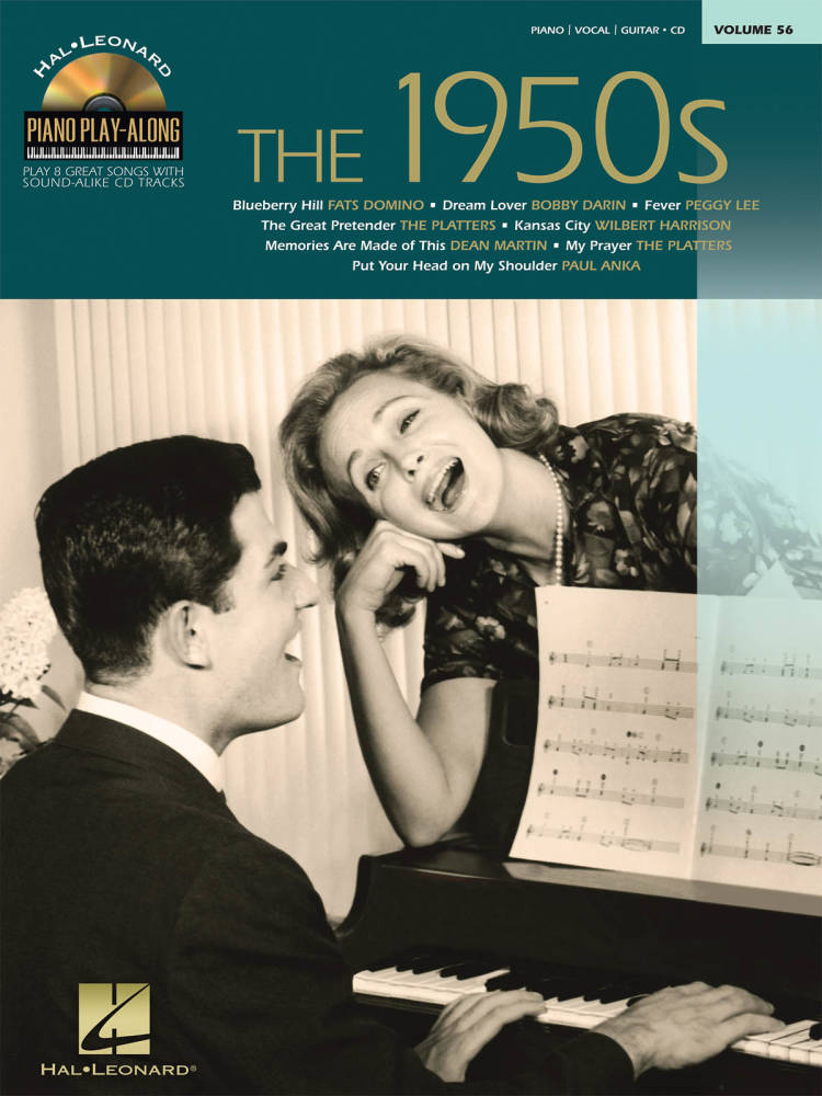 The 1950s: Piano Play-Along Volume 56 - Piano/Vocal/Guitar - Book/CD
