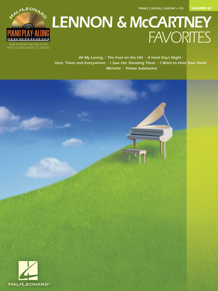 Lennon & McCartney Favorites: Piano Play-Along Volume 68 - Piano/Vocal/Guitar - Book/CD