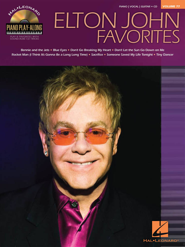 Elton John Favorites Piano Play-Along Volume 77 - Piano/Vocal/Guitar - Book/CD