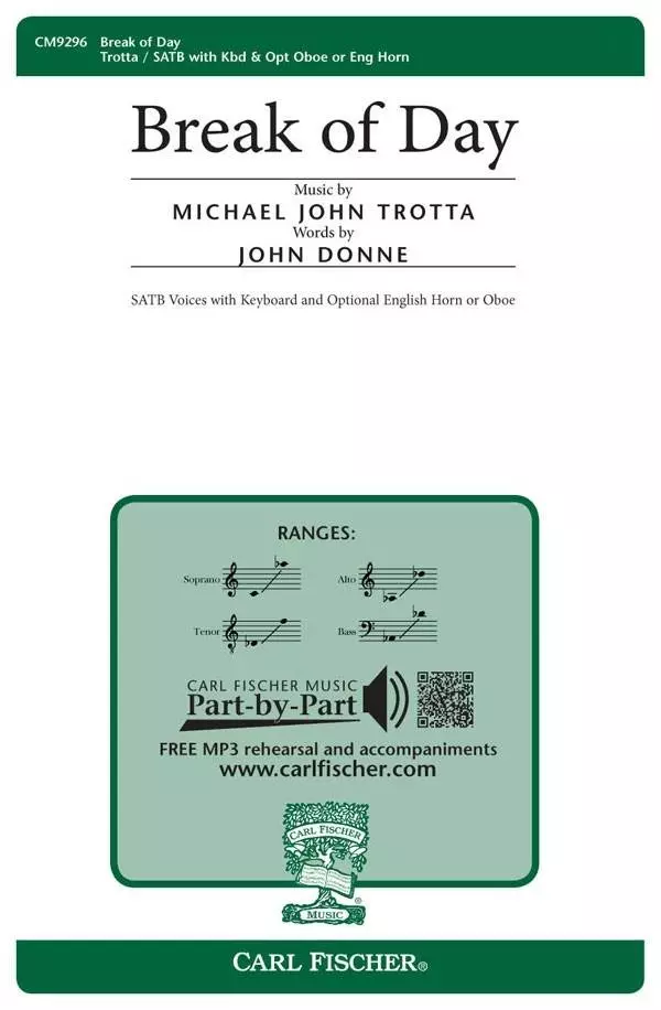 Break Of Day - Donne/Trotta - SATB
