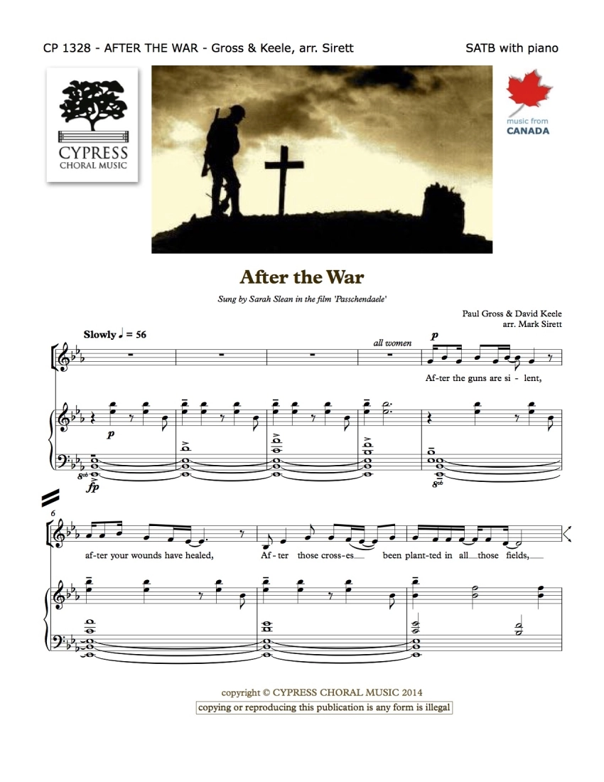 After The War - Gross/Keele/Sirett - SATB