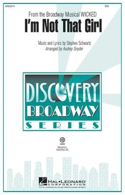 Hal Leonard - Im Not That Girl (from Wicked) - Schwartz/Snyder - SSA