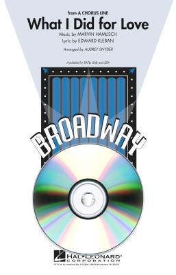 Hal Leonard - What I Did for Love (from A Chorus Line) - Hamlisch/Snyder - ShowTrax CD