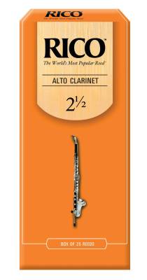 RICO by DAddario - Alto Clarinet Reeds, Strength 2.5, 25-pack