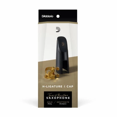 H-Ligature & Cap, Baritone Sax, Gold-plated (fits Graftonite mouthpieces)