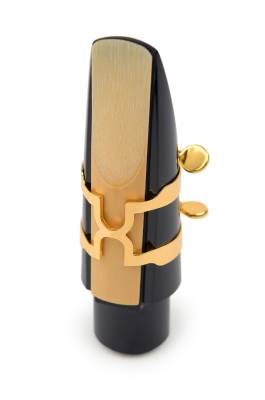 H-Ligature & Cap, Tenor Sax for Hard Rubber Mouthpieces, Gold-plated