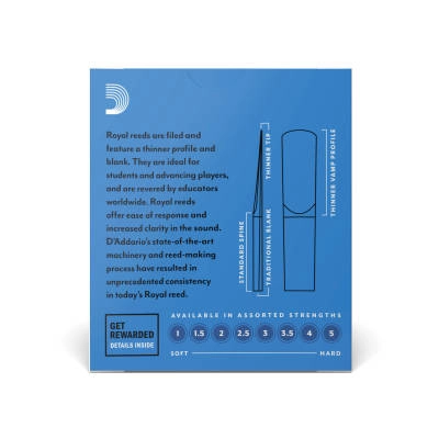 Eb Clarinet Reeds, Strength 2.0, 10-pack