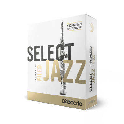 DAddario Woodwinds - Anches de saxophone soprano - Select Jazz - Coupe lime -  Force 3M - Paquet de 10