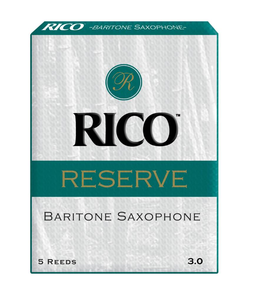Rico Reserve Baritone Sax Reeds, Strength 3.0, 5-pack