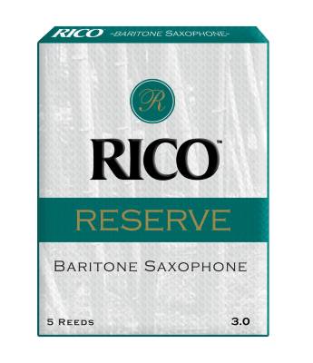 Rico Reserve Baritone Sax Reeds, Strength 3.0, 5-pack